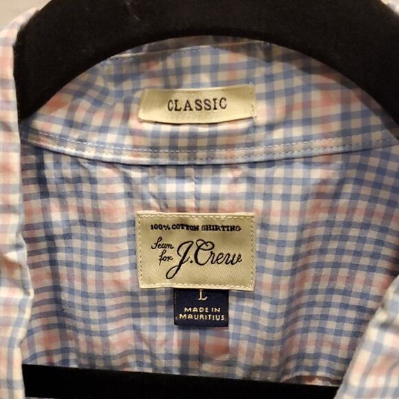 *** J. CREW "Classic" Checkered Shirt - Size Large *** - Picture 3 of 4